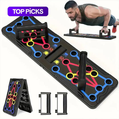 Push-Up Board and Abdominal Training Stand, Portable Fitness Equipment for Home Gym, Strength Training Solution