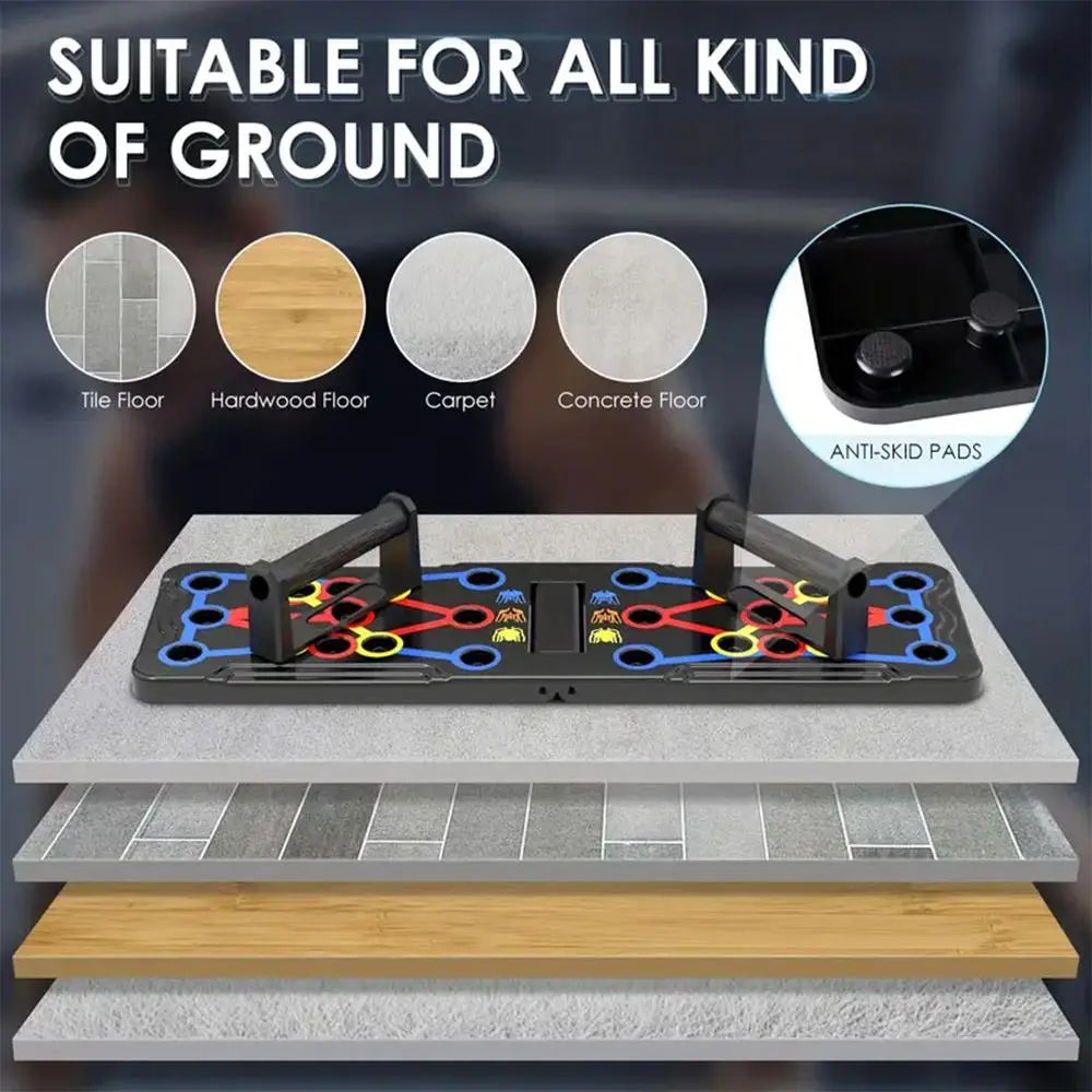 Push-Up Board and Abdominal Training Stand, Portable Fitness Equipment for Home Gym, Strength Training Solution